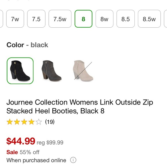 Journee Collection | outside zip | stacked heeled booties - Picture 9 of 9